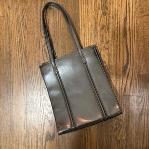 Vintage GAP Black Leather Tote Bag